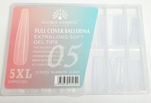 Set 120 bucati tipsuri dizolvabile- soft gel , 12 marimi, 5XL extra-lung, ballerina, Nr. 05 - Img 2