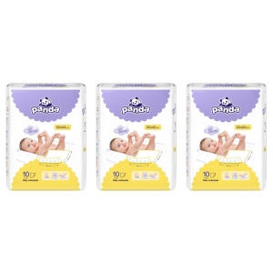 Aleze cearceaf absorbant pentru protectie pat, Panda, 60x60 cm, 30 buc