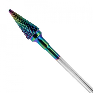 Capat freza din carbid, varf conic, rainbow M6-Q-BL