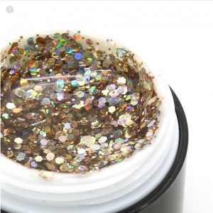 Gel color cu sclipici, Glitter 5 gr 01 - Img 1