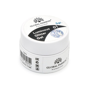 Gel color cu sclipici Luminous Glitter Gel 5 gr 01