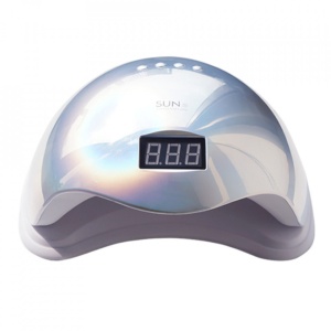Lampa LED SUN 5 cu afisaj digital - 48 W - SILVER HOLO