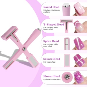 Magnet Multiform pentru unghii 5 în 1, roz - Img 5