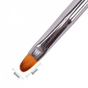 Pensula pentru unghii limba de pisica nr 6 Molly Nails gold - Img 2