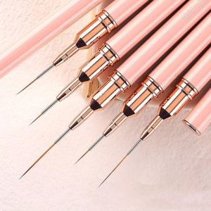 SET 3 Pensule Unghii Liner, Pink Rose Gold 4/8/12 mm