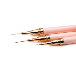 SET 3 Pensule Unghii Liner, Pink Rose Gold 4/8/12 mm - Img 6