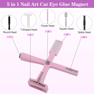 Magnet Multiform pentru unghii 5 în 1, roz - Img 6