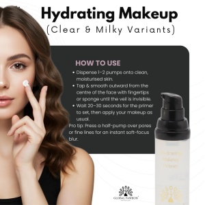 Primer pentru față Global Fashion, hidratant, transparent, GF 2068, 40 g - Img 3