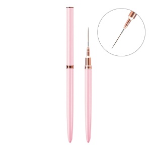 SET 3 Pensule Unghii Liner, Pink Rose Gold 4/8/12 mm - Img 2