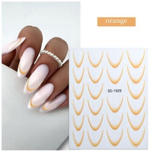 Sticker Ombre French Smile Orange