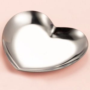 Tavita inox pentru instrumente metalice, Silver ,inima