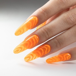 Top coat Crystal Glass Molly Nails, hema free & TPO free, orange - Img 3