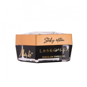 Acrylgel Porcelain Sparkle Gel Sticky Edition Laskovska Light Nude MollyLac 15 g Hema Free & TPO free - Img 4