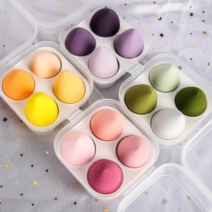 BURETE MAKE-UP PENTRU FOND DE TEN 4 BUC DIFERITE CULORI + SUPORT DEPOZITARE - Img 1