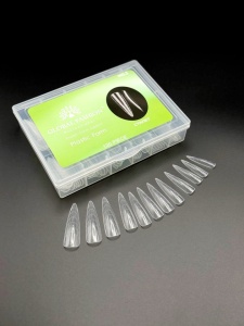Set extensie, tipsuri reutilizabile, stilleto, 120 buc, Nr. 02 - Img 1