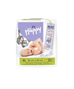 Aleze / Cearceaf absorbant Happy, 90x60 cm, 10 buc