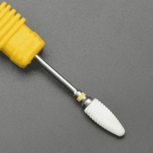 Cap de freza (Bit) conic, din ceramica, pentru gel, duritate mica , galben