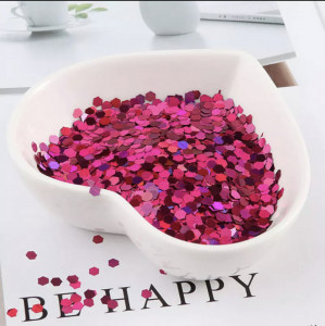 Glitter Bomb pink neon hexagon - Img 2