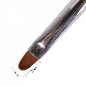 Pensula pentru unghii limba de pisica nr 4 Molly Nails black - Img 2