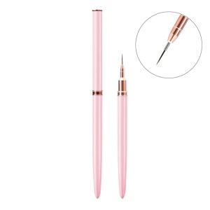 SET 3 Pensule Unghii Liner, Pink Rose Gold 4/8/12 mm - Img 4