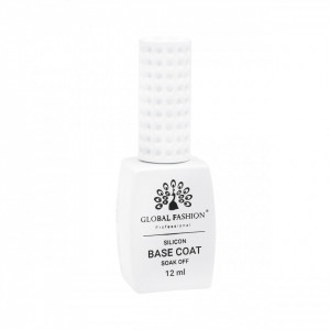 BASE COAT SILICON SOACK-OFF GLOBAL FASHION 12ML, TRANSPARENT