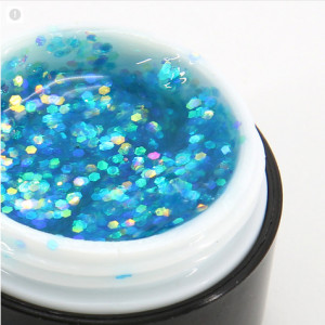 Gel color cu sclipici, Glitter 5 gr 10