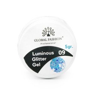 Gel color cu sclipici Luminous Glitter Gel 5 gr 09