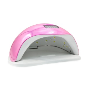 Lampa LED SUN 5 cu afisaj digital - 48 W - PINK HOLO - Img 1