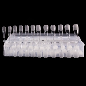 Tipsuri din gel pentru extensia unghiilor, 504 bucati, 12 marimi, forma stiletto