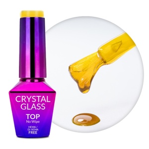 Top coat Crystal Glass Molly Nails, hema free & TPO free, yellow - Img 2