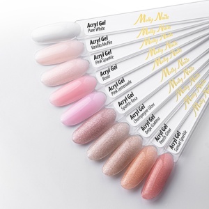 Acrylgel Molly Nails Pink Sparkle HEMA/Di-HEMA free & TPO free free 30ml - Img 3