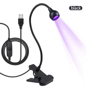 Mini lampa UV/LED Clip Black 5W