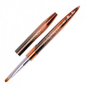 Pensula pentru unghii limba de pisica nr 4 Molly Nails gold - Img 1