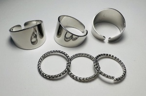 Set 6 Inele pentru poze Luxury Silver - Img 3