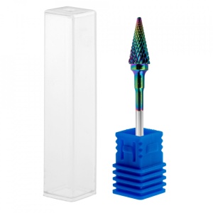 Capat freza din carbid, varf conic, rainbow M6-Q-BL
