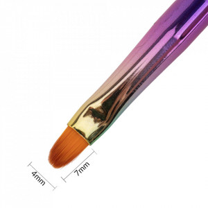 Pensula pentru unghii cu cristale limba de pisica nr 4 Molly Nails - Img 3