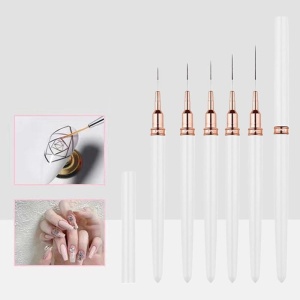 Pensula Unghii Liner, White Gold 4 mm - Img 3