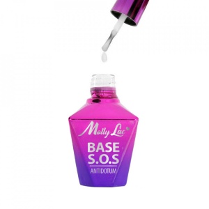 Base coat SOS Antidotum Molly Lac Nails Baza Hybrid Regeneratoare Clear 10 ml - Img 3