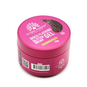 Gel pentru conctructie 15 gr, Disco Flashing Glitter Builder Gel 06