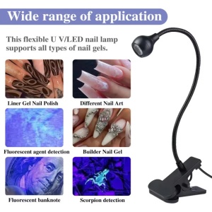 Mini lampa UV/LED Clip White 5W