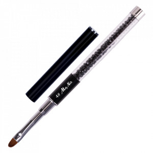 Pensula pentru unghii limba de pisica nr 4 Molly Nails black - Img 1