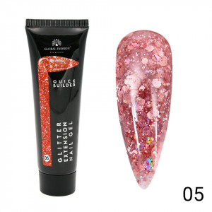 POLYGEL CONSTRUCTIE UNGHII COLOR CU SCLIPICI 30G, 05 GLOBAL FASHION - TPO Free - Img 1