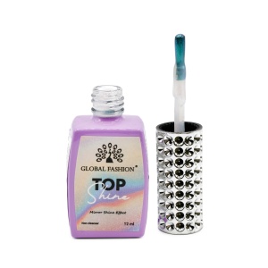 Top coat Mirror Shine effect „TOP SHINE” fără strat de dispersie, 010