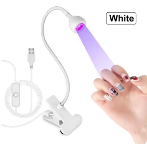 Mini lampa clips UV/LED cu prindere de masa - White