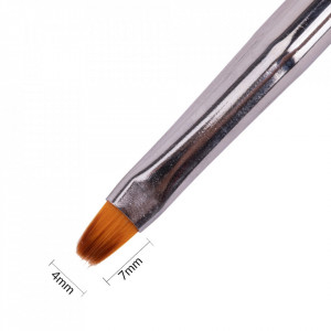 Pensula pentru unghii limba de pisica nr 4 Molly Nails gold - Img 2