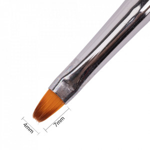 Pensula pentru unghii limba de pisica nr 4 Molly Nails rose gold - Img 4
