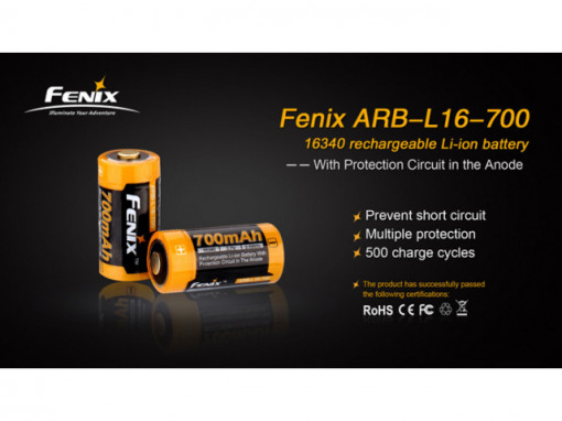 Acumulator Fenix 16340 - 700mAh - ARB-L 16-700 2