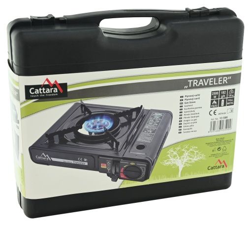 Aragaz Cattara Traveler, 2200W, Piezzo, 1.8kg, 34 x 11 x 28cm, 150g/h - TT13590 - Img 9