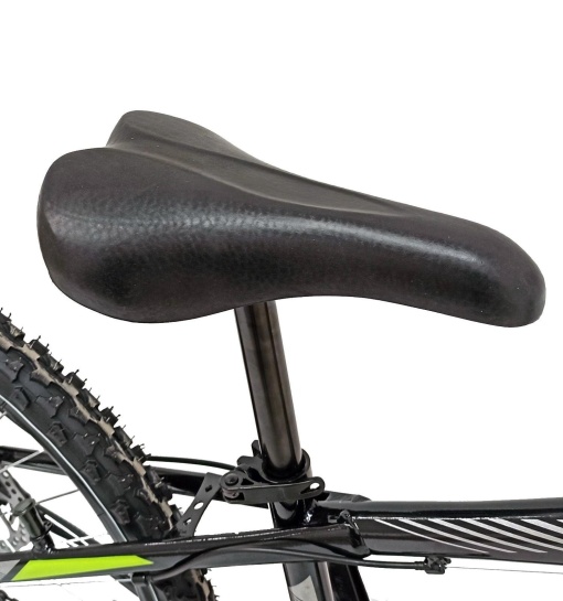 Bicicleta BR STORM 24", 21 viteze, frane pe disc, cadru otel 14", manete secventiale, negru/verde - Img 3