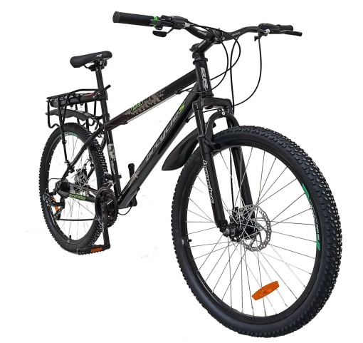 Bicicleta BR TARGET Carrier 29", 21 viteze, frane pe disc, cadru otel 17", manete secventiale, negru/argintiu - Img 2